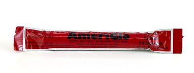 Cyalume® 12 Hour Safety Light Stick, 6", Red, 10/Box