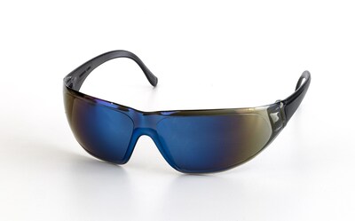 Mutual Industries Snapper Safety Glasses, Blue Mirror, 12/Pack (50059)
