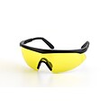 Mutual Industries Shark Safety Glasses With Black Frame; Amber, 12/Pack