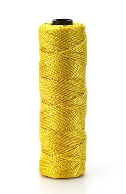 Mutual Industries Twisted Nylon Mason Twine, 18" x 275', Glo Yellow