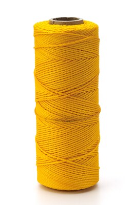 Mutual Industries Braided Nylon Mason Twine, 18 x 500, Glo Yellow