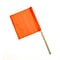 Mutual Industries Standard Highway Safety Flag, 12 x 12 x 24, Orange, 10/Pack