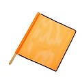 Mutual Industries Heavy-Duty Open Mesh Safety Flag With Black Binding, 24 x 24 x 36,Orange,10/Box