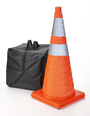 Mutual Industries Collapsible 28H Nylon Traffic Cone, Orange (17714-5-28)