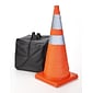 Mutual Industries Collapsible 28"H Nylon Traffic Cone, Orange (17714-5-28)