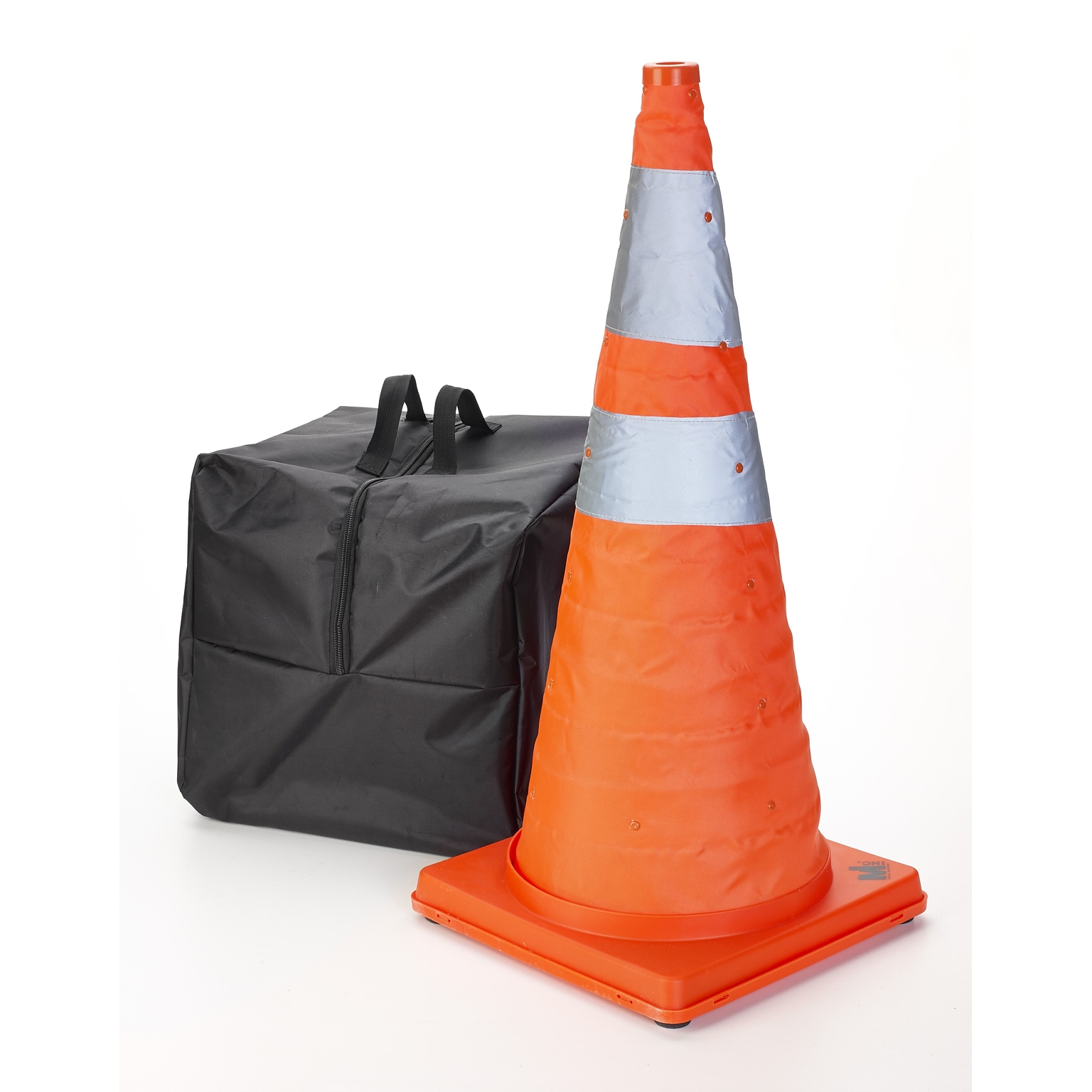 Mutual Industries Collapsible 28H Nylon Traffic Cone, 12W, Orange, 4.5 lbs.5/Pack (17714-5-28)