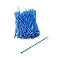 Mutual Industries Nylon Locking Ties, 7, Neon Blue, 100/Pack