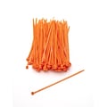 Mutual Industries Nylon Locking Ties, 7, Neon Orange, 100/Pack