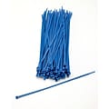 Mutual Industries Nylon Locking Ties, 11, Neon Blue, 100/Pack