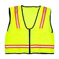 Mutual Industries MiViz High Visibility Mesh Back Surveyor Vest With Pocket, Lime, Large