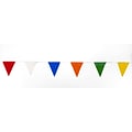 Mutual Industries Multi Pennant Flag, 9 x 12 x 60, Multi Color, 10/Pack