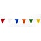 Mutual Industries Multi Pennant Flag, 9 x 12 x 60, Multi Color, 10/Pack