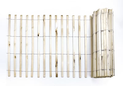 Mutual Industries Wood Snow/Sand Fence, 4 x 50, Natural