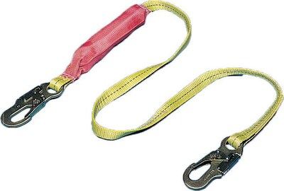 Mutual Industries 6 ABS Plastic Lightweight Shock Absorbing Lanyard With Locking Snap Hook