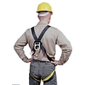 Mutual Industries Lightweight Full Body Universal Safety Harness With Single Back D-Ring, Universal, Black (50076)