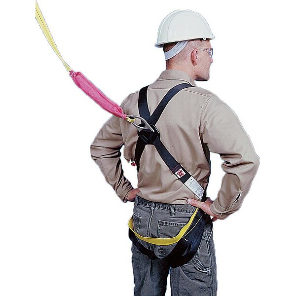 Mutual Industries Lightweight Safety Harness and Lanyard Combo With D-Ring, Universal, 450 lb. Capacity, Black (50077)