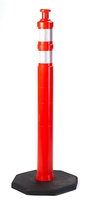 Mutual Industries Reflective PVC Delineator Post, Orange (17725)