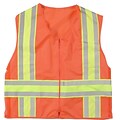 Mutual Industries MiViz High Visibility Sleeveless Safety Vest, ANSI Class R2, Orange, X-Large (16334-45-4)