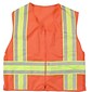 Mutual Industries MiViz ANSI High Visibility Solid Deluxe Dot Safety Vest, ANSI Class R2, Orange, XL (16334-45-4)