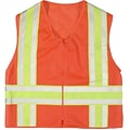Mutual Industries MiViz High Visibility Sleeveless Safety Vest, ANSI Class R2, Orange, Large (16343-45-3)