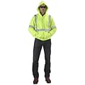 Mutual Industries High Visibility Long Sleeve Sweatshirt, ANSI Class R3, Lime, 4XL (16382-0-7)