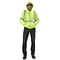 Mutual Industries High Visibility Long Sleeve Sweatshirt, ANSI Class R3, Lime, 4XL (16382-0-7)