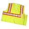 Mutual Industries MiViz ANSI Class 2 Solid Tearaway Safety Vest With Pockets, Lime, Medium