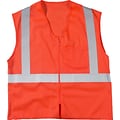 Mutual Industries MiViz ANSI Class 2 High Visibility High Value Mesh Safety Vest; Orange, 4XL/5XL
