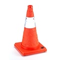 Mutual Industries Collapsible 18H Nylon Traffic Cone, Orange (17714-1-18)