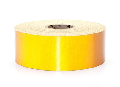 Mutual Industries Pressure Sensitive Retro Reflective Tape, 2 x 50 yds., Yellow (17786-41-2000)