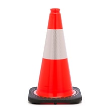 Mutual Industries 18H Reflective Traffic Cone, Orange, 3 lbs. (17720-118-3)