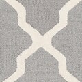 Safavieh Zoey Cambridge Wool Pile Area Rug, Silver/Ivory, 7 6 x 9 6