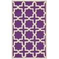 Safavieh Trinity Cambridge Wool Pile Area Rug, Purple/Ivory, 3 x 5