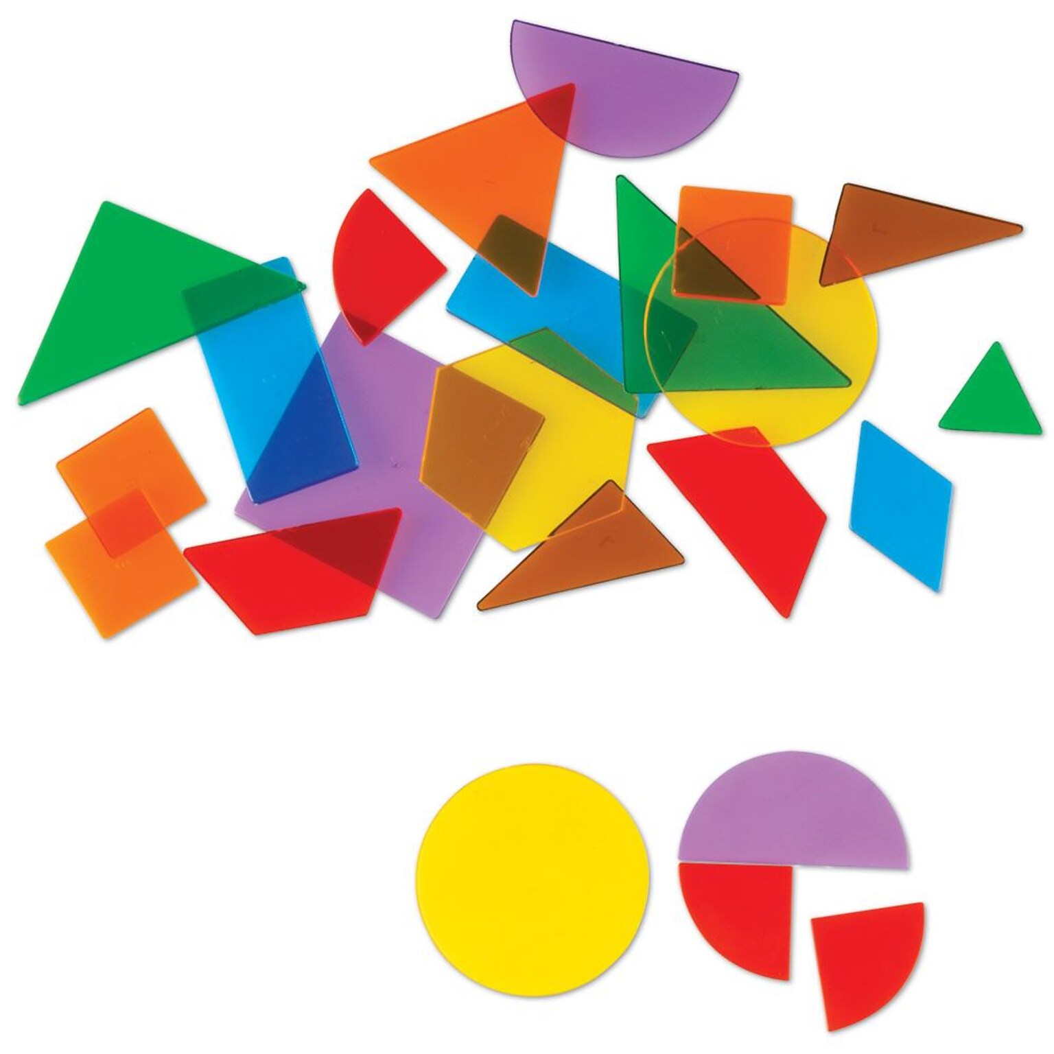 Learning Resources Translucent Geometric Shapes, 408/Set (LER1766)