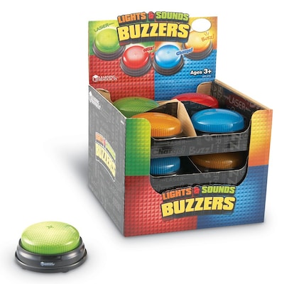 Learning Resources Lights and Sounds Buzzers, 12/Set