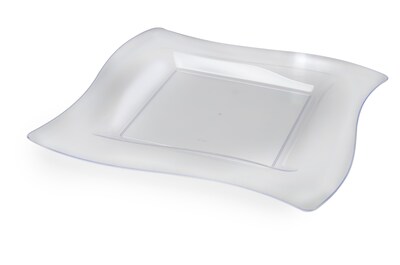 Fineline Settings Wavetrends 106-CL Dessert Plate, Clear