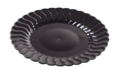 Fineline Settings Flairware 206-BK Flaired Dessert Plate, Black