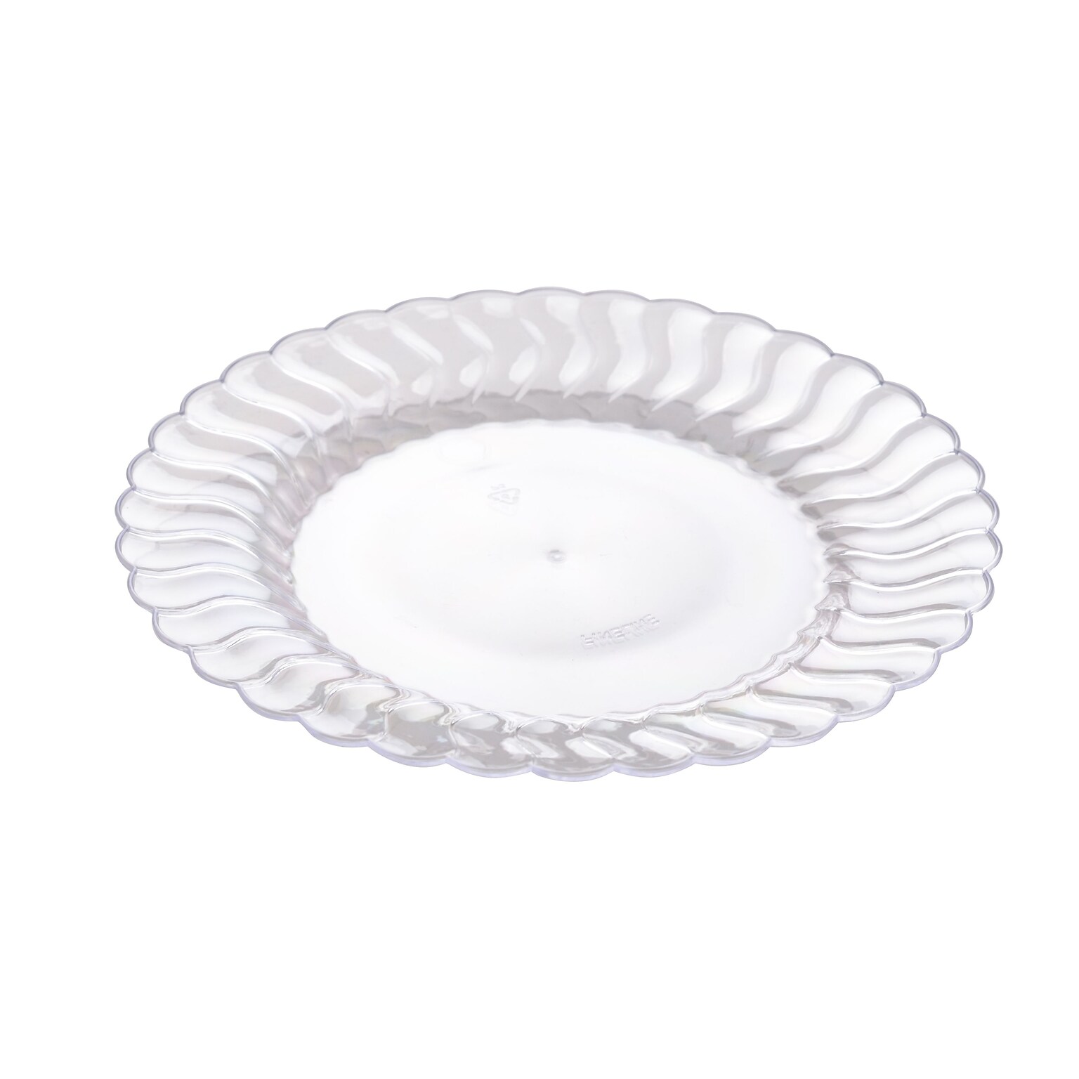 Fineline Settings Flairware 206-CL Flaired Dessert Plate, Clear