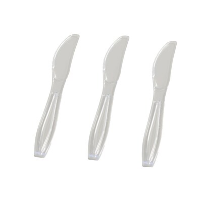Fineline Settings Flairware 2504-CL Knives Boxed, Clear