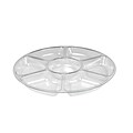 Fineline Settings Platter Pleasers 3510 Seven Compartment Tray, Clear