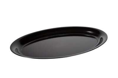 Fineline Settings Platter Pleasers 3515 Oval Serving Tray, Black