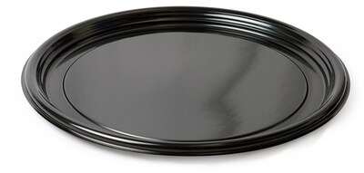 Fineline Settings Platter Pleasers 7210TF Black Vintage Round Tray