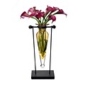 Danya B MC006-A Amphora Vase on Swiveling Iron Stand with Finials and Hinge; Amber