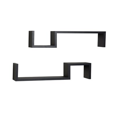 Wall Shelving Set: Danya B Wall Shelving Set - Black