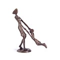 Danya B ZD9310 Mother Playing and Swinging Child Cast Bronze Sculpture Figurine