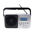 Supersonic® SC-1091 4 Band AM/FM/SW Radio With Digital Display, Silver/Black