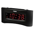 Naxa® NRC-165 Easy-Read Dual Alarm Clock With USB Charger, Black