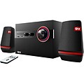 QFX® 93587091M 2.1 Channel Bookshelf Bluetooth Speaker System With AM/FM Radio