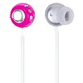 QFX® H-53 Lightweight Stereo Earbuds, Pink