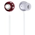 QFX® H-53 Lightweight Stereo Earbuds, Burgundy
